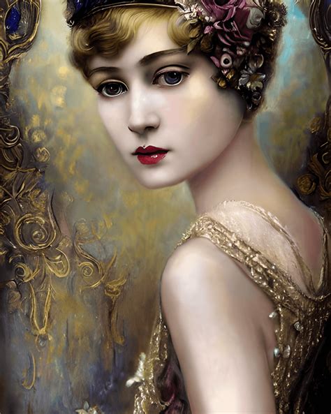 Gilded Age Fantasy Art Daisy · Creative Fabrica