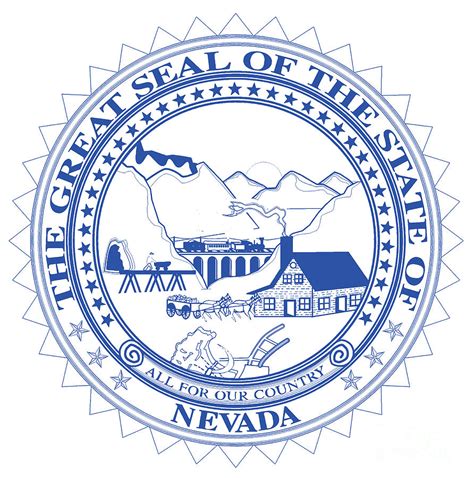 Nevada State Seal Digital Art by Bigalbaloo Stock - Fine Art America