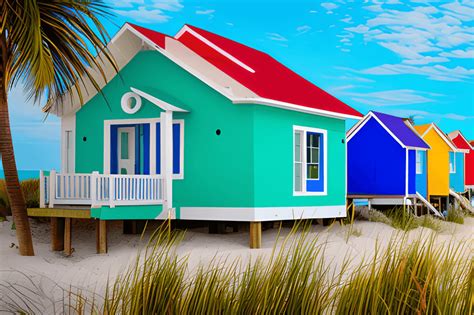 Colorful Beach Houses · Creative Fabrica