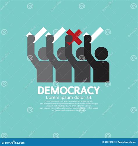 People Showing Vote Yes and No Democracy Concept Stock Vector - Illustration of silhouette, hand ...
