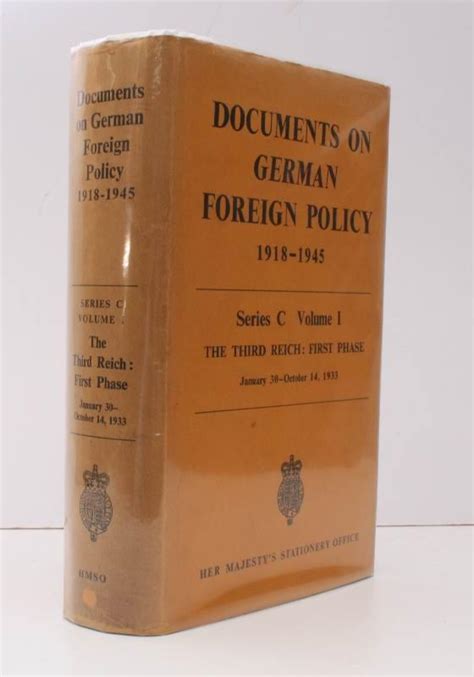 Documents on German Foreign Policy 1918-1945. [Series C. Volume I. The ...