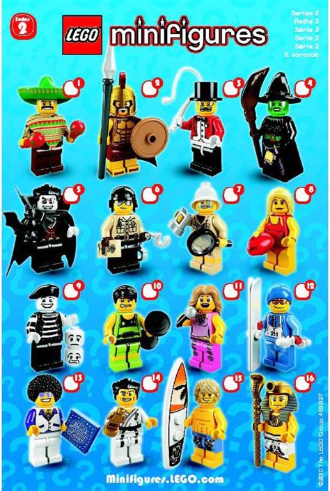 Series 2 minifig sheet | Creaciones de lego, Legos, Legos figuras