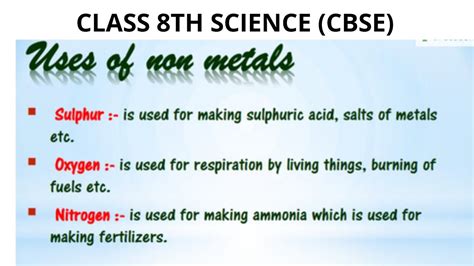 USES OF NON METALS - YouTube