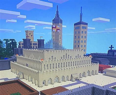 Capital Building on my Survival World (sorry for poor image quality) : r/Minecraft