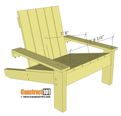 Simple Adirondack Chair Plans - DIY Step-By-Step Project - Construct101