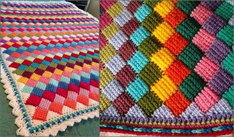 Babyghan – Tunisian Crochet Entrelac Throw Free Crochet Pattern and Video Tutorial - Your Crochet