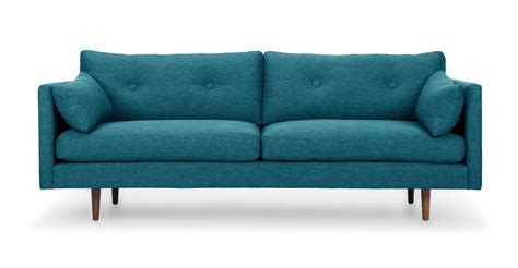Anton Arizona Turquoise Sofa | Modern sofa couch, Mid century modern sofa, Blue sofa