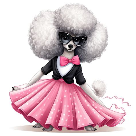 Premium AI Image | beautiful retro Poodle skirt clipart illustration