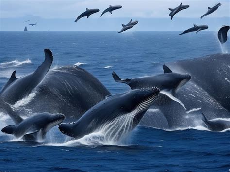 Premium AI Image | Humpback Whale Migration