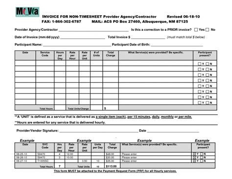 Free Timesheet Invoice Template