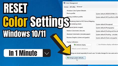 How to Reset Color Settings in Windows 11/10 (2024) - YouTube