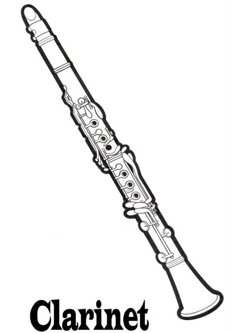 Clarinet to Print Coloring Page - Free Printable Coloring Pages for Kids