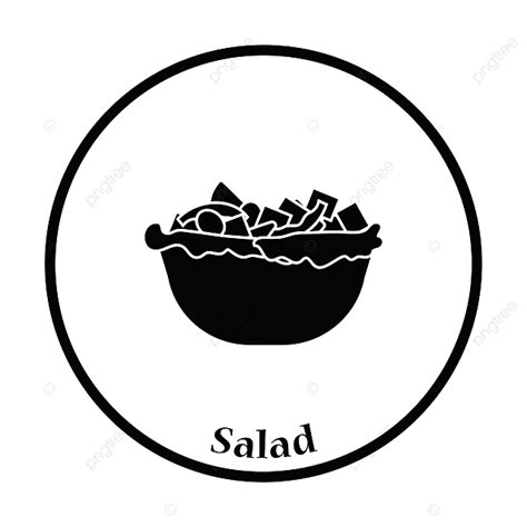 Salad Silhouette Transparent Background, Salad In Plate Icon, Plate, Tomato, Vegetarian PNG ...