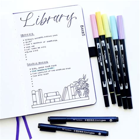 Dot Grid Notebook Library Spread Tutorial - Tombow USA Blog