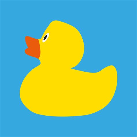 Vector illustration of duck. Duck toy flat icon. Duck cartoon ...