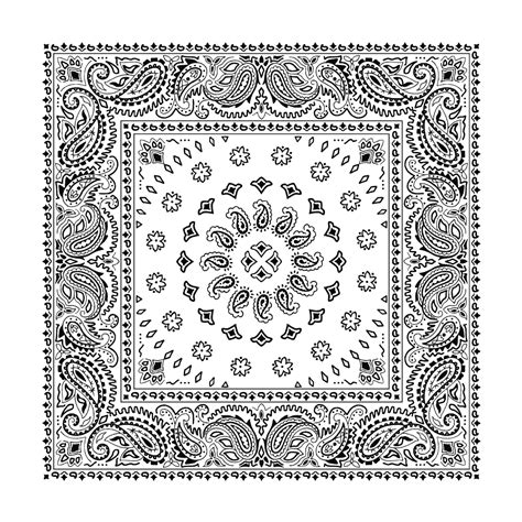 White Square Burst Paisley Bandana - Single Piece 22x22 - Walmart.com