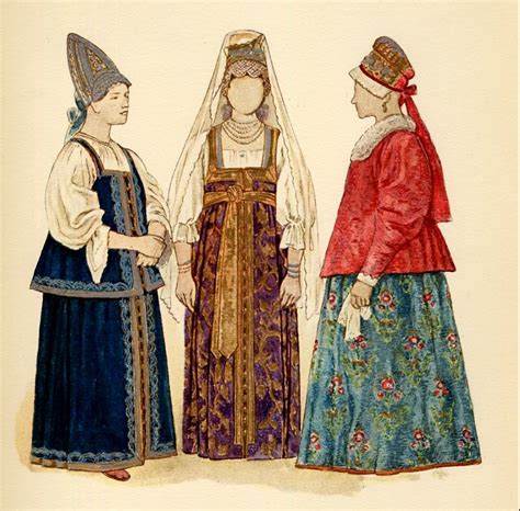 Folk costumes from Russia