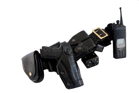 Police Officer Gun Holster Belt Stock Photo - Image of handgun, emergency: 19088144