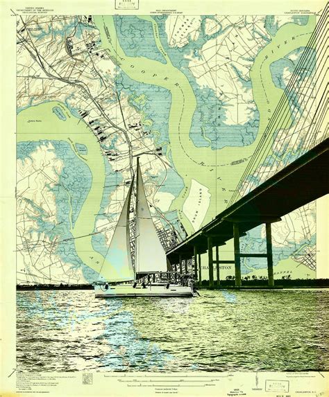 Charleston Harbor Vintage Map C1919. 20x24 - Etsy