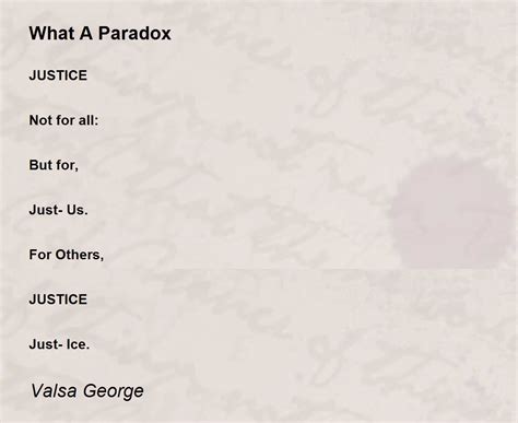 What A Paradox Poem by Valsa George - Poem Hunter