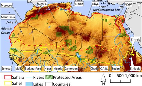 Chad Map Africa Sahara Desert