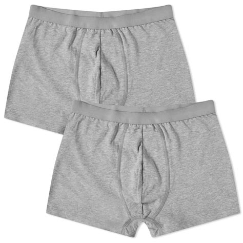 Organic Basics Organic Cotton Boxer Shorts - 2 Pack Grey | END.