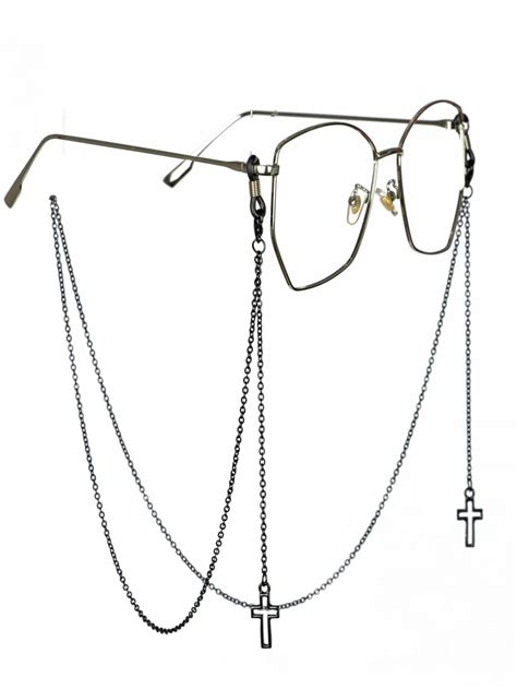 Corrente de óculos Cruz Decoração | Gioielli croce, Occhiali, Accessori ...