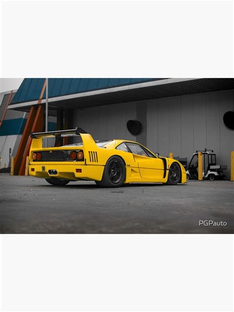 "Yellow Ferrari F40 competizione" Canvas Print for Sale by PGPauto ...