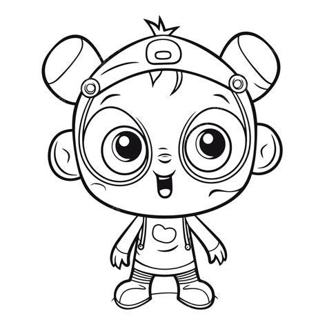 Cute Cartoon Character Coloring Pages Free Printable Coloring Pages For Kids Outline Sketch ...