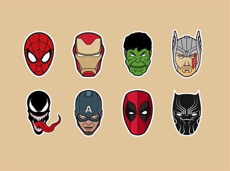 Marvel Heroes Icons by Max Lazor on Dribbble