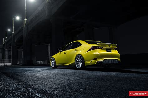 Custom Body Kit and Vossen Rims Enhancing Yellow Lexus IS-F — CARiD.com ...