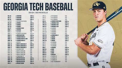 Georgia Tech Baseball Schedule 2024 - Pia Leeann