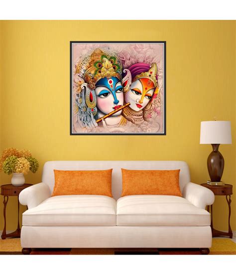 Impression Wall Radha Krishna Vinyl Multicolour Wall Sticker - Pack of 1 - Buy Impression Wall ...