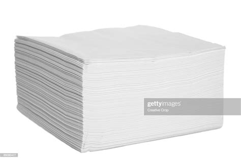 White Paper Serviettes Napkins Stacked High-Res Stock Photo - Getty Images