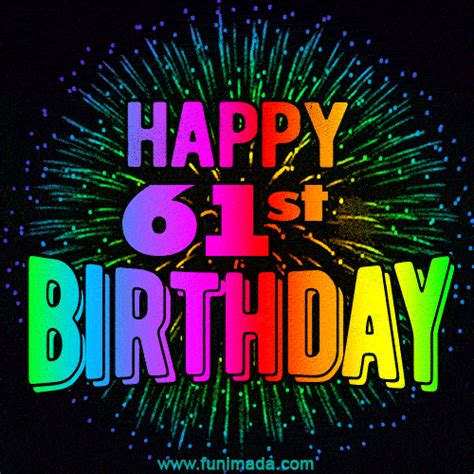 Happy 61st Birthday Animated GIFs | Funimada.com