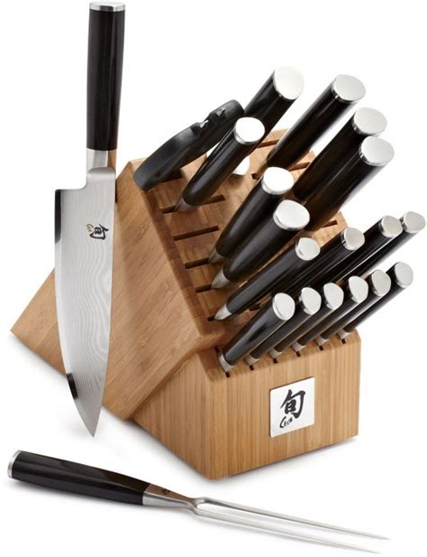 Shun Classic 21-Piece Block Set | Global knife set, Knife set kitchen, Classic knife