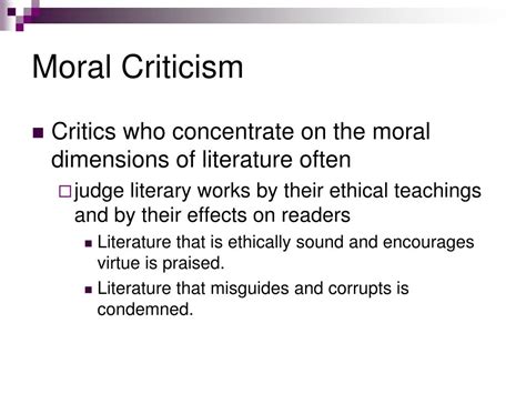 PPT - Moral & Philosophical Criticism PowerPoint Presentation, free ...