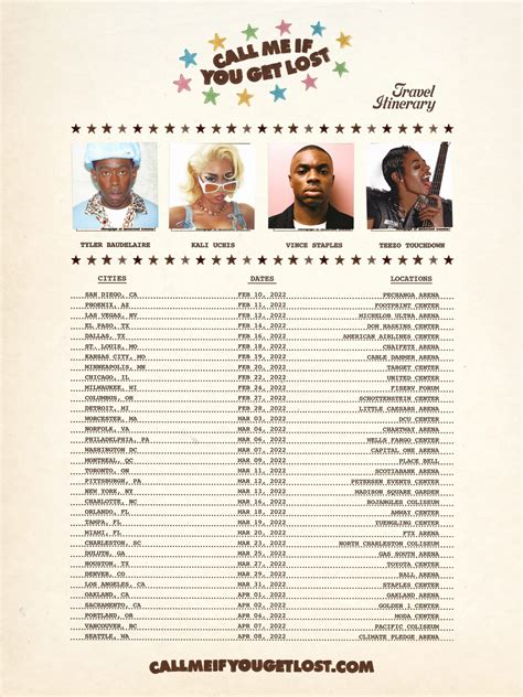 Tyler, The Creator 2022 Call Me If You Get Lost Tour Tickets On Sale