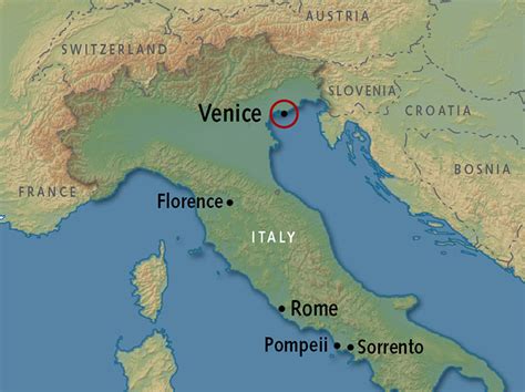 Venice Italy Map Of Europe – Topographic Map of Usa with States