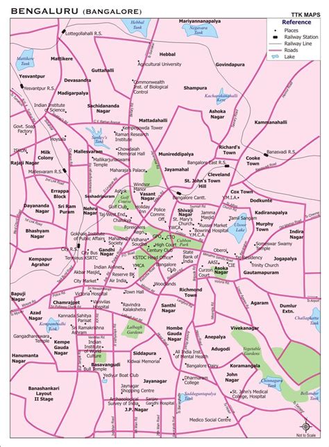 Banglore city map - City map of Bangalore (Karnataka - India)