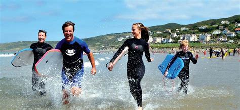 Surfing at Woolacombe Bay | Woolacombe beach, Woolacombe bay, Devon ...