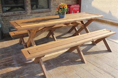 Sleek Picnic Table With Detached Benches : 6 Steps (with Pictures) - Instructables