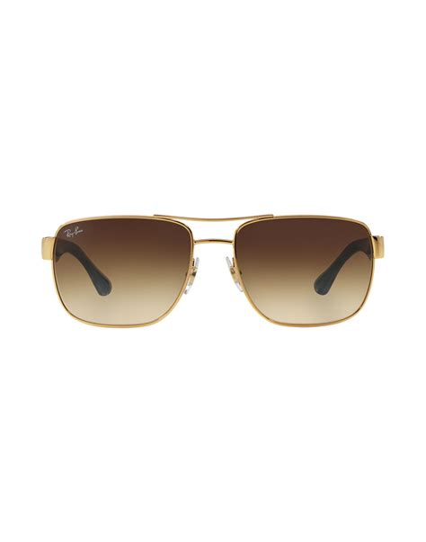 Ray-ban Sunglasses in Gold for Men | Lyst