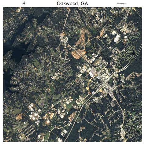 Aerial Photography Map of Oakwood, GA Georgia