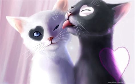 Lovely Anime Cat CouplesHD Wallpapertec Desktop Background