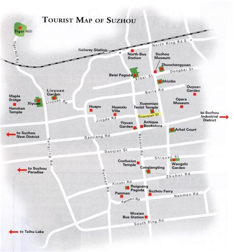 Suzhou City Tourist Map - Suzhou China • mappery