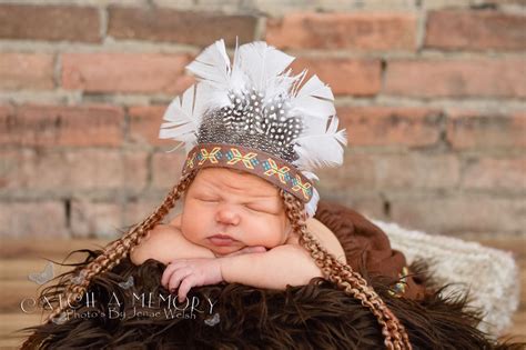 Indian headress, infant, newborn, baby, native, american, embroider ...