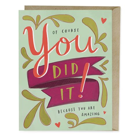 You Did It Congratulations Card | Em & Friends