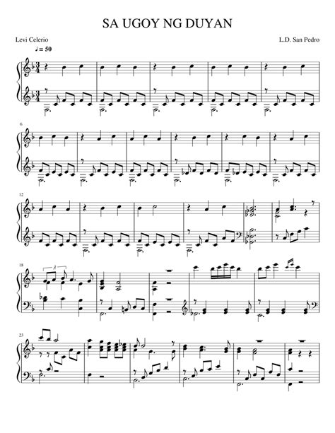 SA UGOY NG DUYAN Sheet music for Piano (Solo) | Musescore.com