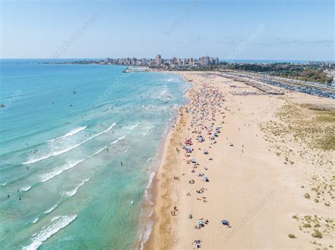 Aerial view of Tyre beach in Tyre, Lebanon - Stock Image - F040/4241 ...